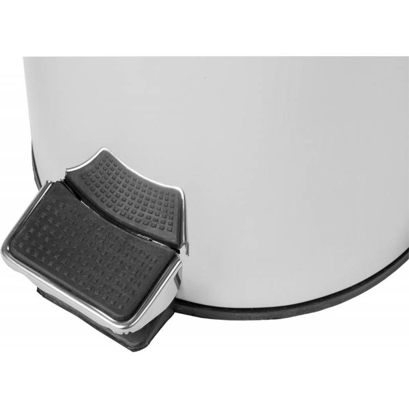 Ведро мусорное с педалью Solinne 3л стальное, хром