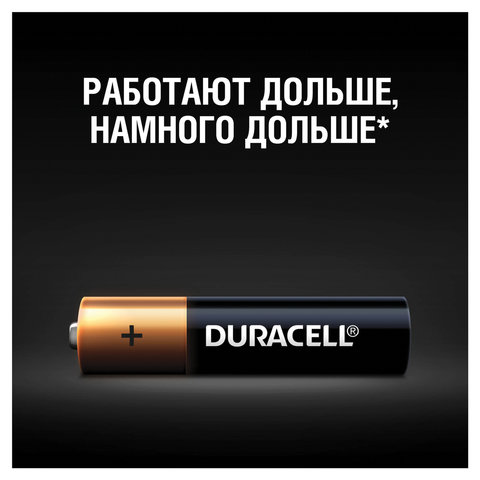 Батарейки Duracell AAA/286/LR03, 1.5В, алкалиновые, 2 шт. в блистере