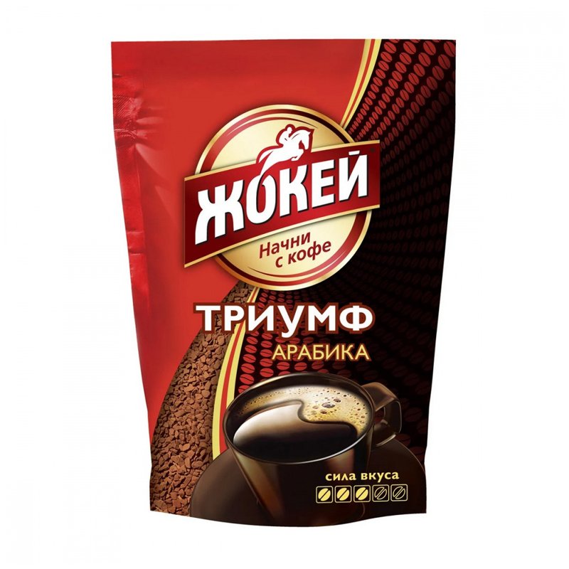 Кофе растворимый ЖОКЕЙ «Триумф», сублимированный, 450 г, мягкая упаковка