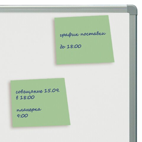 Блок самоклеящийся (стикер) STAFF, 50×50 мм, 100 л., зеленый
