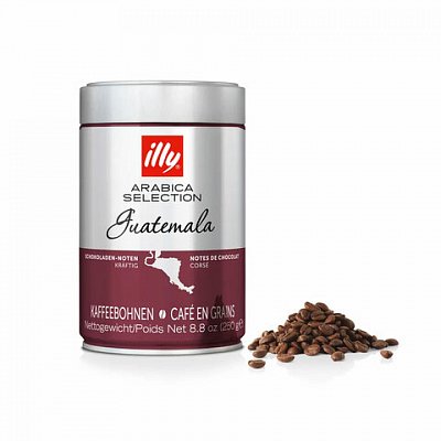 Кофе в зернах ILLY «Gvatemala» ИТАЛИЯ, 250 г, в жестяной банке, арабика 100%, ИТАЛИЯ