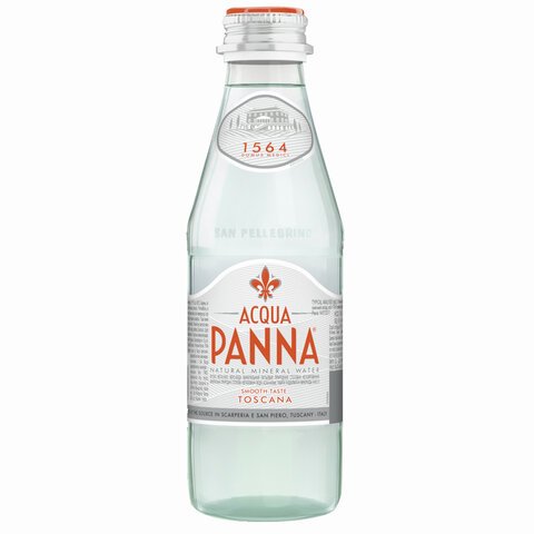 Вода негазированная минеральная ACQUA PANNA (Аква Панна), 0.25 л, стеклянная бутылка, ИТАЛИЯ