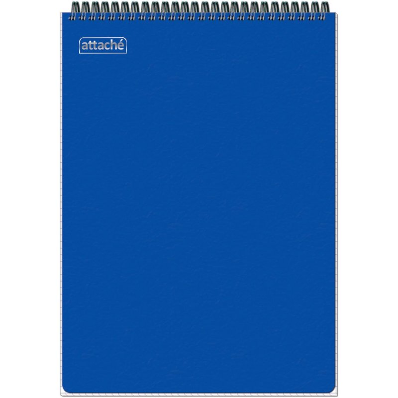 Блокнот на спирали Attache (клетка, однотонная пластик. обложка, А4, 80л)