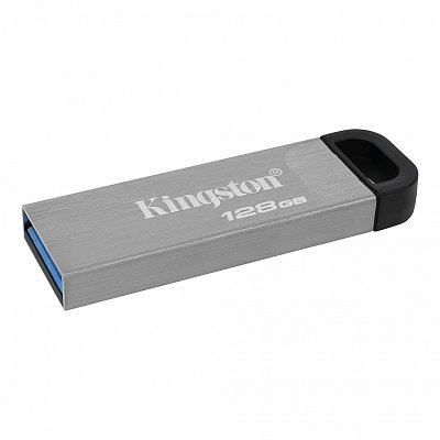 Флеш-память Kingston DataTraveler Kyson USB 3.2 серебристая (DTKN/128GB)