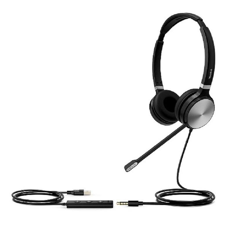 превью Гарнитура проводная Yealink UH36 Dual-UC Дуо, HD звук, USB, 3.5mm jack