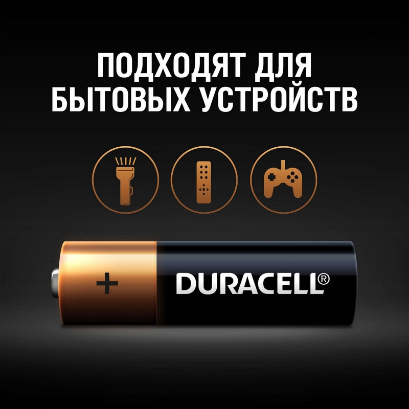 Батарейки Duracell AA/316/LR6, 1.5В, алкалиновые, 4 шт. в блистере