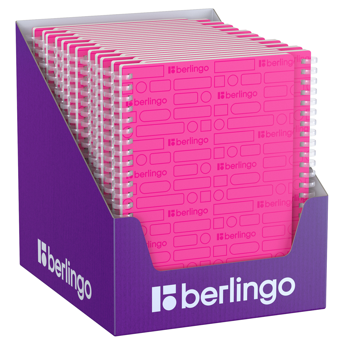 Бизнес-тетрадь A5, 80л., Berlingo «Your Way», клетка, на силиконовом гребне, 80г/м2, пластик обложка 600мкм, розовый неон