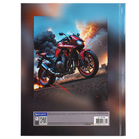 Дневник 5-11 класс 48 л., твердый, BRAUBERG, глянцевая ламинация, с подсказом, «Байк»