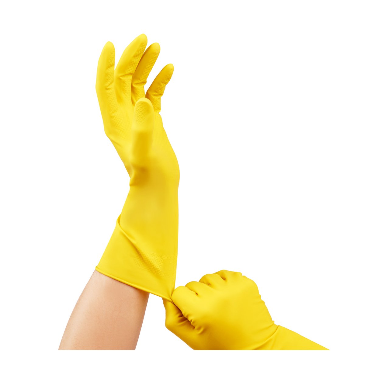 Перчатки резиновые хозяйственные OfficeClean Универсальные, р. М, желтые, пакет с европодвесом