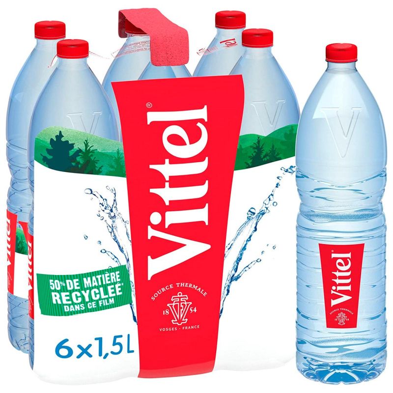 Вода минеральная Vittel столовая питьевая негаз ПЭТ 1.5 л 6шт/уп