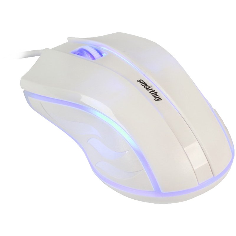 превью Мышь Smartbuy ONE 338, USB, с подсветкой, белый, 2btn+Roll
