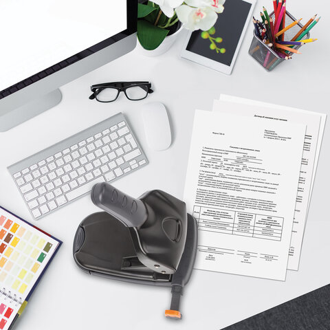 Дырокол металлический МОЩНЫЙ BRAUBERG «Heavy duty» до 65 листов ...