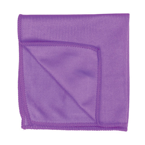 Салфетка для стекла и оптики, микрофибра, 30×30 см, фиолетовая, ОФИСМАГ