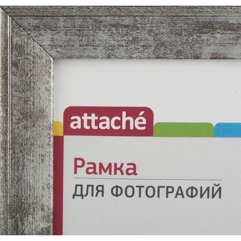 Рамка Attache А4 21×30 см пластиковый багет 25 мм серебристая