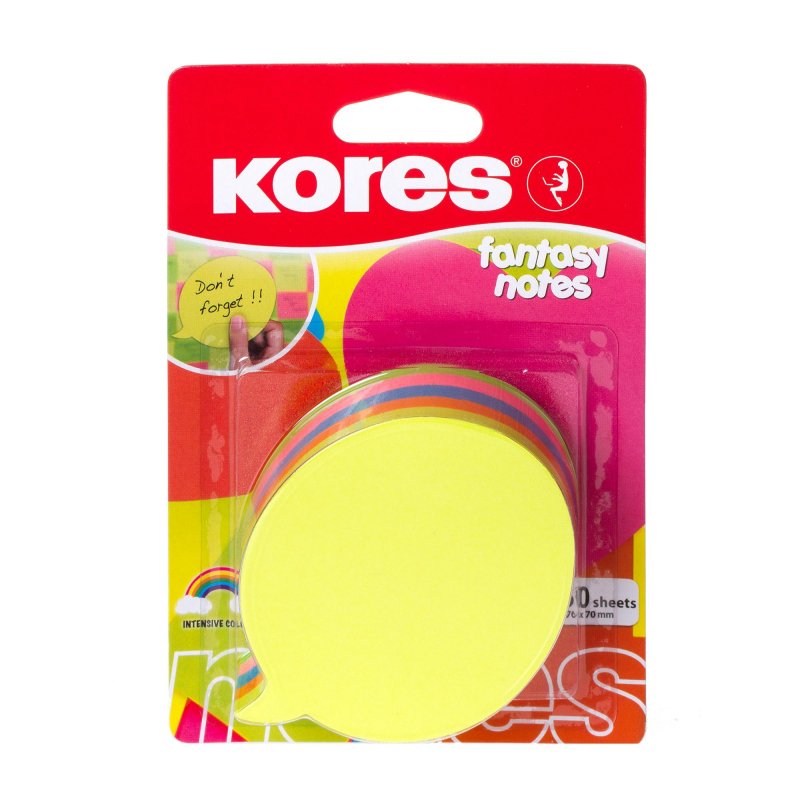 Блок-кубик Kores блок фигур.  Диалог  5 цветов 250л.