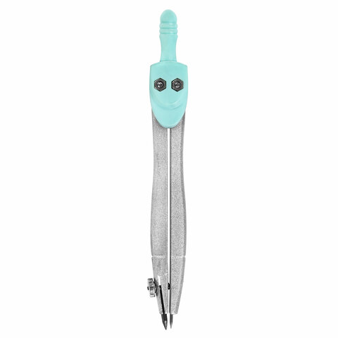 Готовальня BRAUBERG SCHOOL KIT, 8 предметов, циркуль 115 мм, чертежные принадлежности, мятный цвет