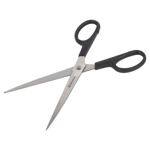 Ножницы BRAUBERG «Standard» 205 мм, классической формы, черные, 237097
