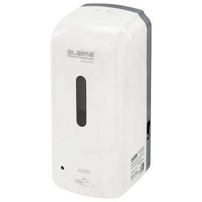 Дозатор для жидкого мыла-пены LAIMA PROFESSIONAL SUPER, НАЛИВНОЙ, СЕНСОРНЫЙ, 1 л, белый, ABS-пластик