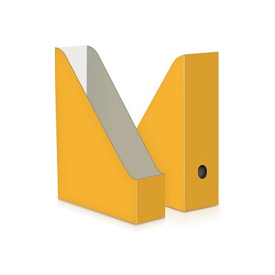 Вертикальный накопитель Attache Selection Сrocus картонный желтый ширина 75 мм (2 штуки в упаковке)