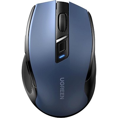 Мышь компьютерная UGREEN MU006 (25753), беспров/4000DPI/Silence/2.4, синий