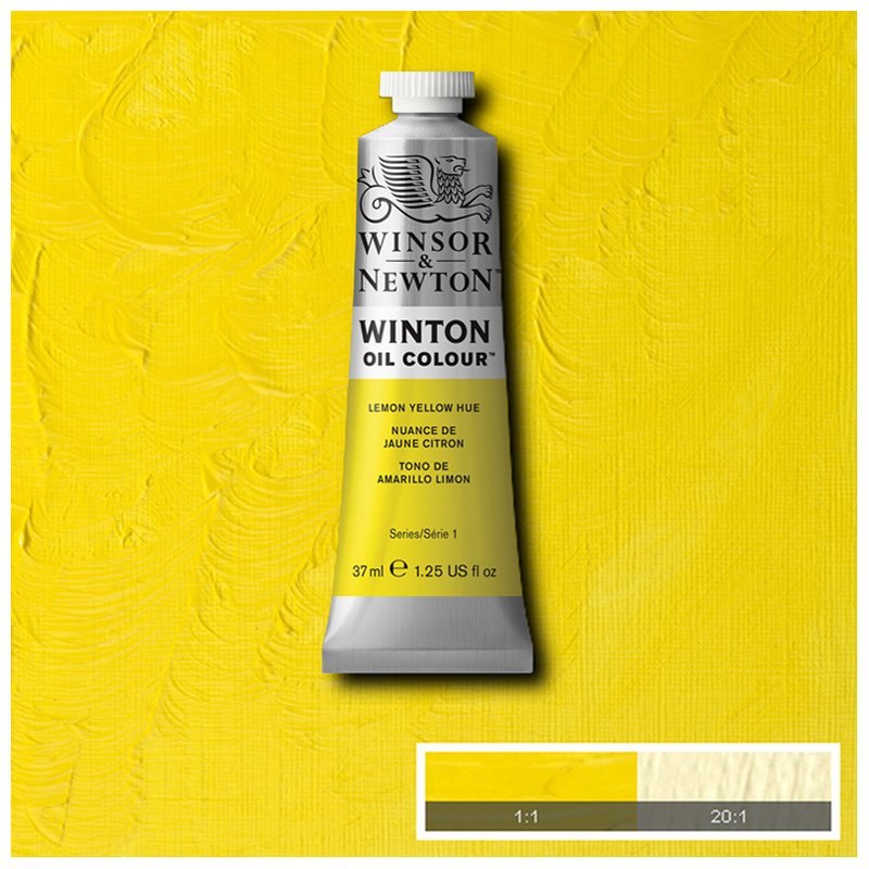 Краска масляная художественная Winsor&Newton «Winton», 37мл, туба, лимонно-желтый