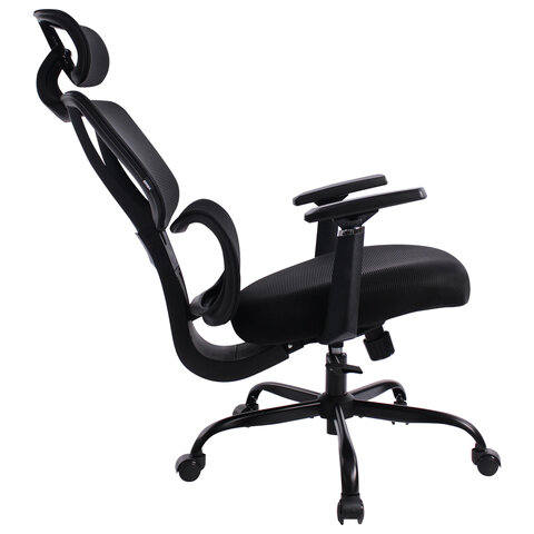Кресло BRABIX PREMIUM «Fargo ER-710», синхромеханизм, 3D подлокотники, сетка/ткань TW, черное