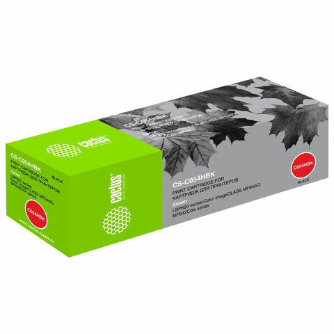 превью Картридж лазерный CACTUS (CS-C054HBK) для Canon LBP 621/623, MF 641/643/645, черный, ресурс 3100 страниц