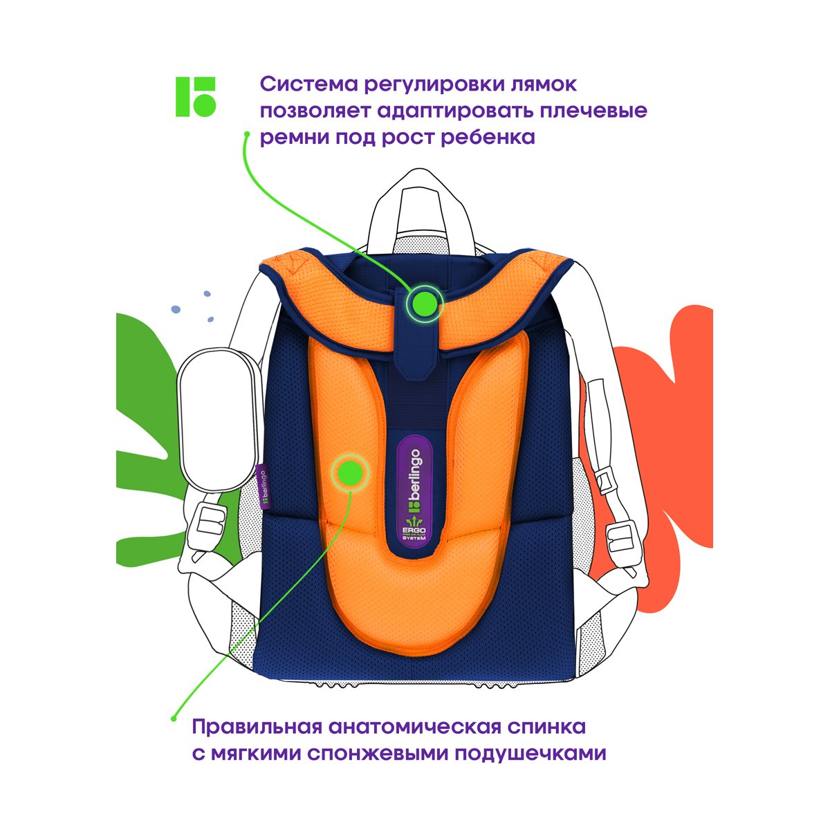 Ранец Berlingo Expert «Meow power» 37×28×16см, 2 отделения, 2 кармана, анатомическая спинка