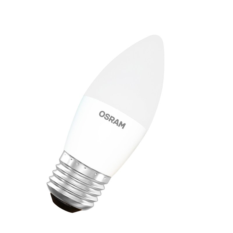 Лампа светодиодная Osram 7 Вт E27 свеча 4000 К нейтральный белый свет (5 штук в упаковке)