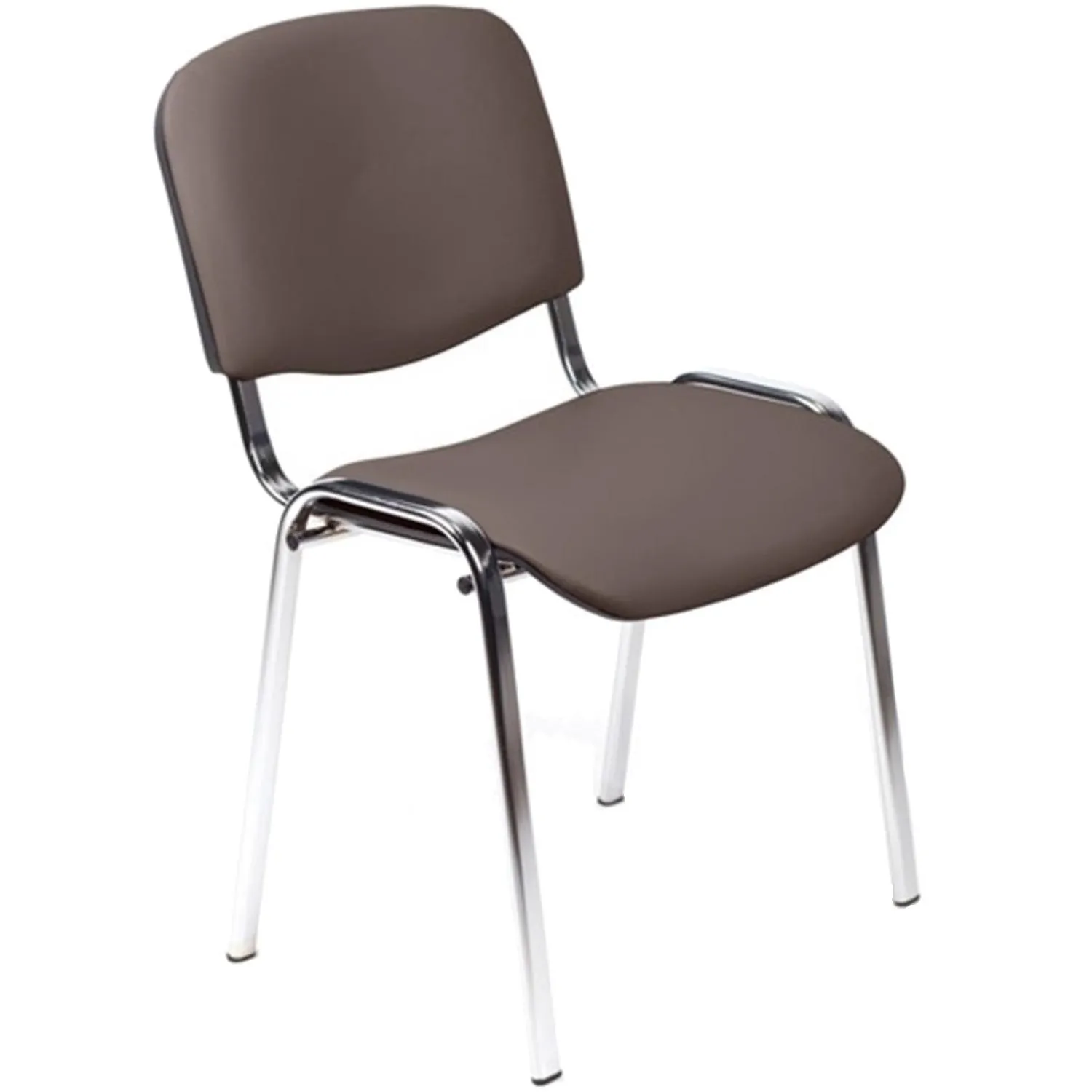 Стул офисный Easy Chair Изо коричневый (искусственная кожа, металл) (550733)