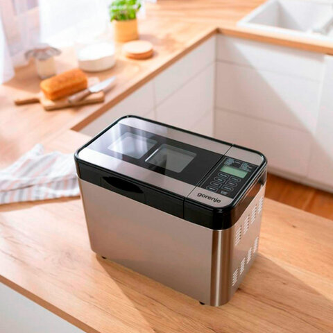 Хлебопечка GORENJE BM1210BK, 800 Вт, вес выпечки 1.2 кг, 12 программ, пластик, чёрный