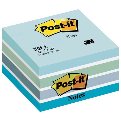 превью Блок-кубик 3M Post-it 2028-B (76×76мм, 5 цветов голубая пастель)