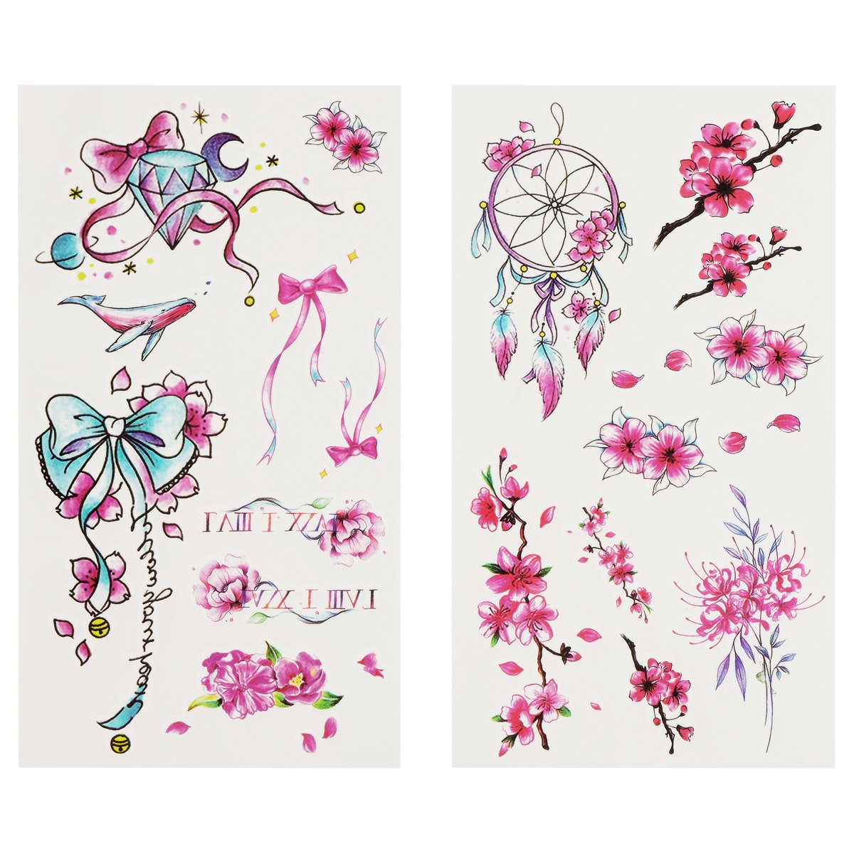 Наклейка-тату MESHU «Pink mood», 22×10см, инд. уп., европодвес