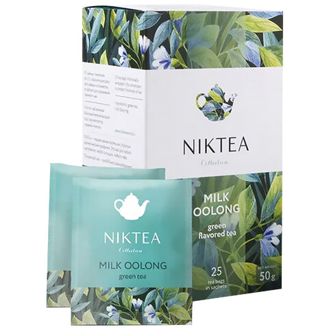 Чай NIKTEA «Milk Oolong» молочный улун, 25 пакетиков в конвертах по 2 г