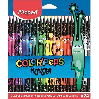 Карандаши цветные Maped Color'Peps Monster 24 цвета трехгранные