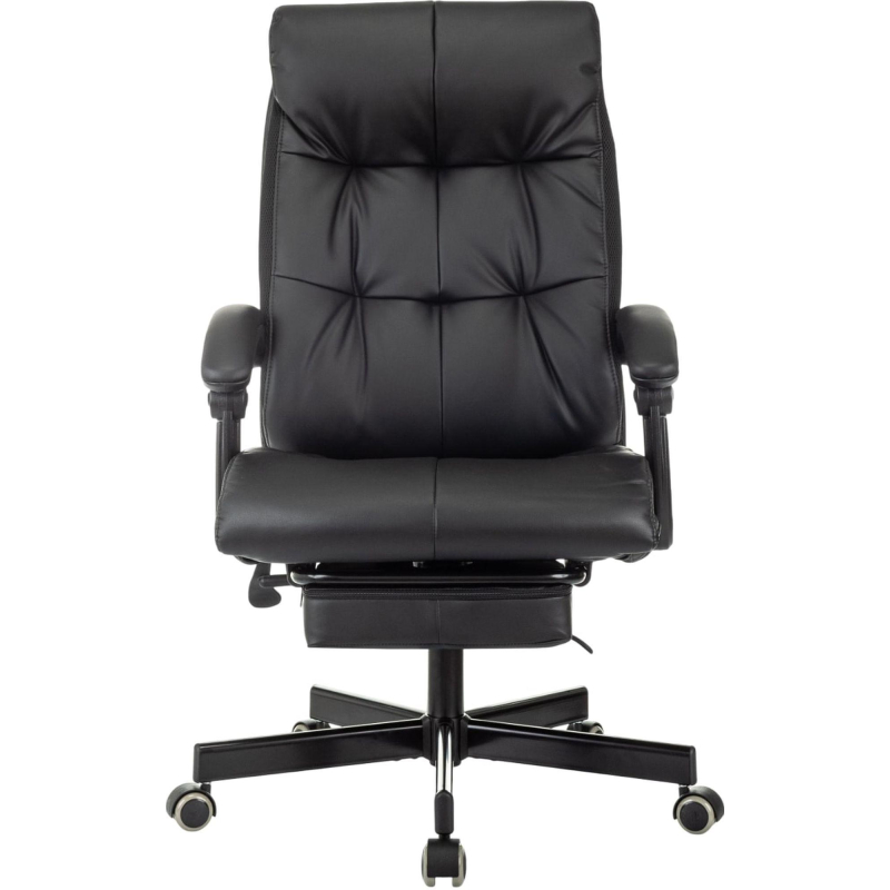 Кресло VB_EChair 624 PU PM черный эко. кожа подст. для ног