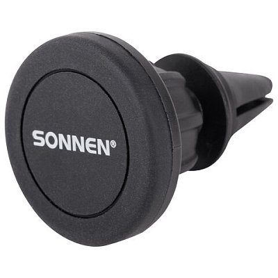 Держатель для телефона магнитный в авто на решетку вентиляции SONNEN, вращение 360°