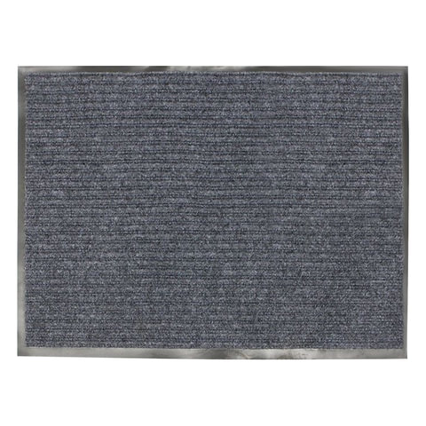 превью Коврик входной ворсовый влаго-грязезащитный VORTEX, 90×120 см, толщина 7 мм, серый
