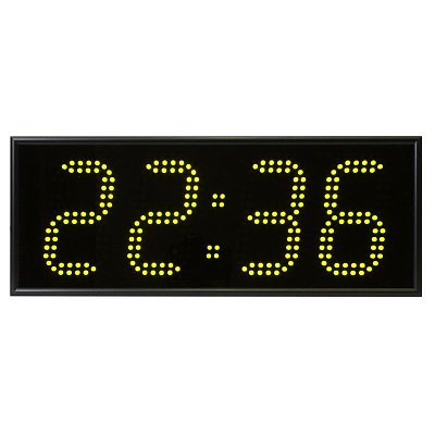 Часы настенные Импульс Электронное табло 413-T-EG2 (46×18×6.5 см)