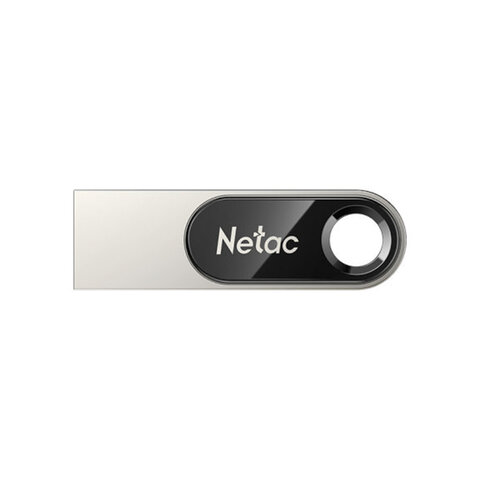 Флеш-диск 64 GB NETAC U278, USB 2.0, металлический корпус, серебристый/черный-20PN
