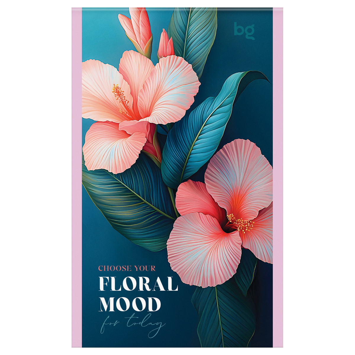 Блокнот А6 32л., на скрепке BG «Floral mood», блестки