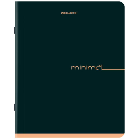 Тетрадь А5, 48 л., BRAUBERG, скоба, клетка, SoftTouch, «Минимал_Цвет», (микс в спайке)