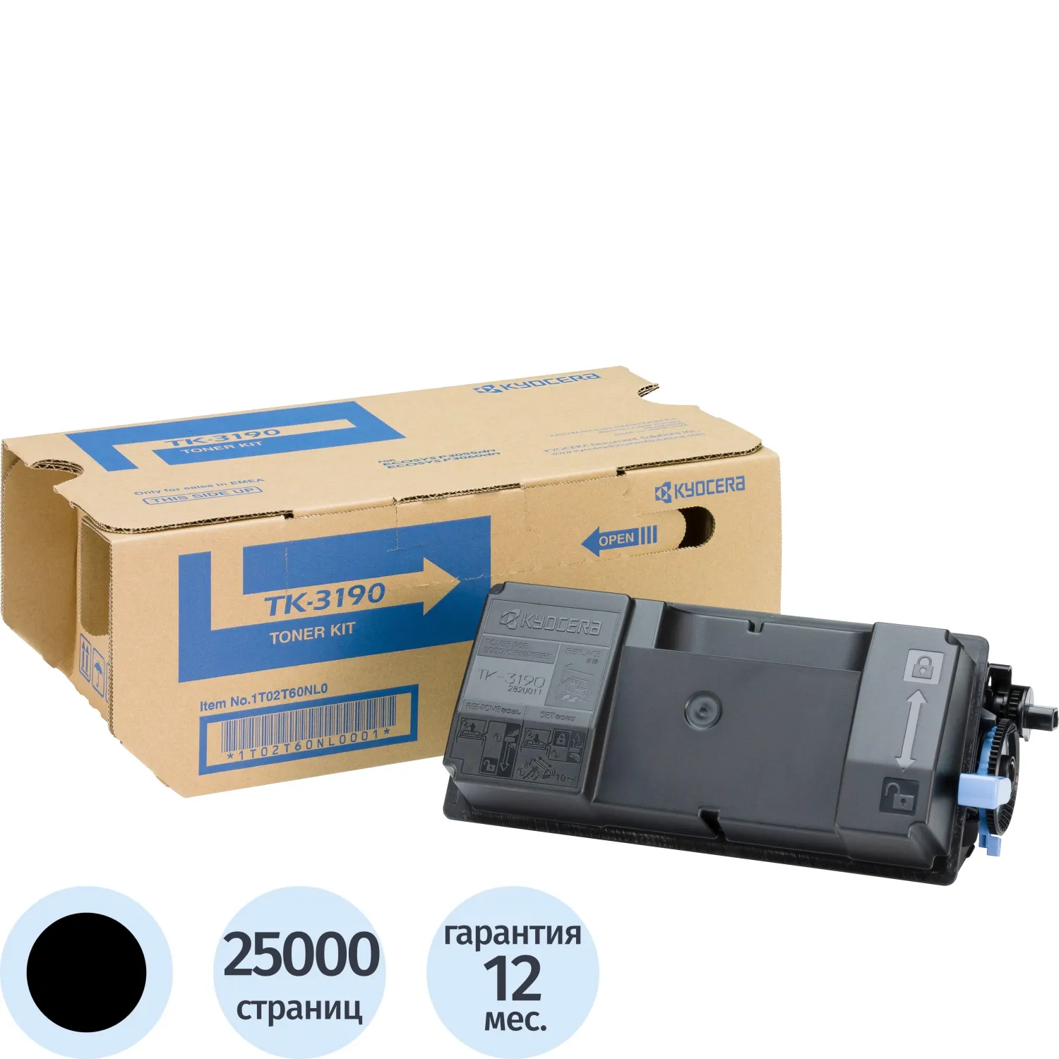 Картридж лазерный Kyocera TK-3190 1T02T60NL1 чёрный оригинальный