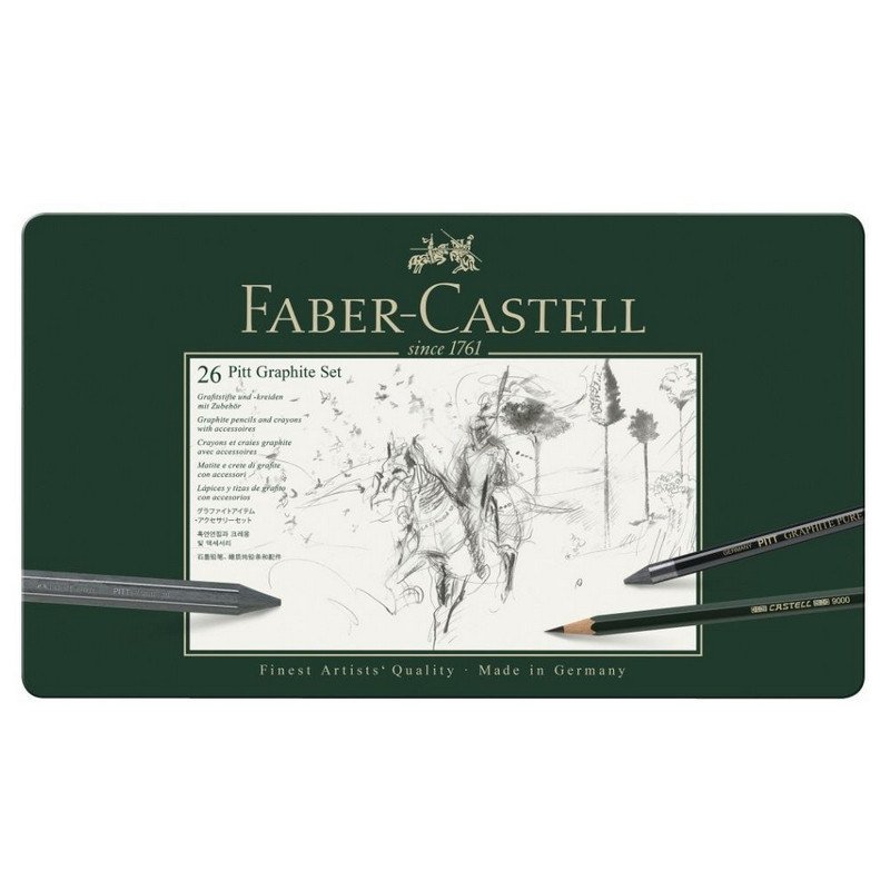 превью Набор карандашей чернографитных Faber-Castell Pitt Graphite 26 предметов