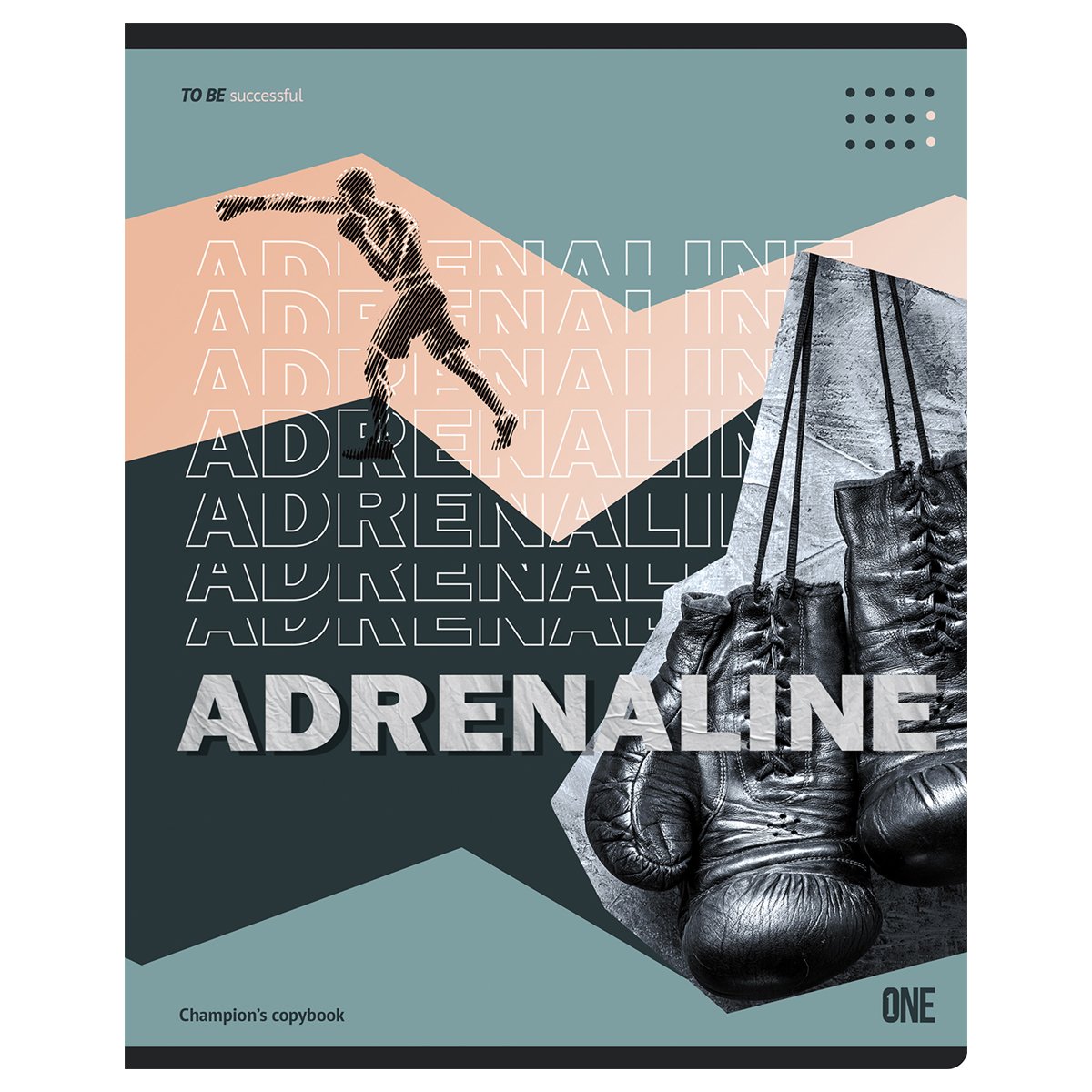 Тетрадь 96л., А5, клетка BG «Adrenalin», soft-touch ламинация