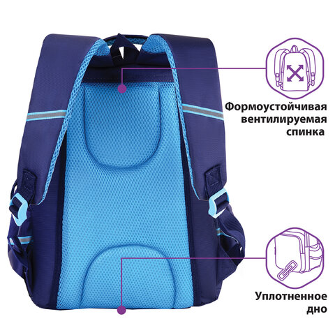 Рюкзак ЮНЛАНДИЯ MILD, 2 отделения, эрго-спинка, «Adventure trails», 36×28х18 см