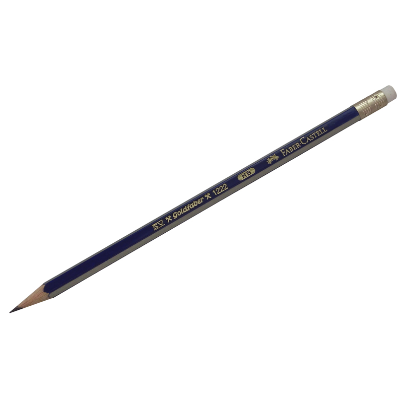 Карандаш Faber-Castell Goldfaber, НВ, с ластиком, заточенный