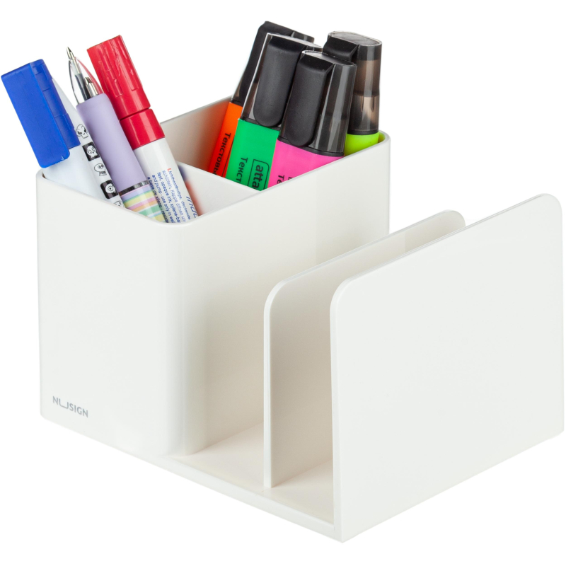 Подставка-органайзер д/канц. мел Deli NuSign ENS950white 120×155х96 4отд бел