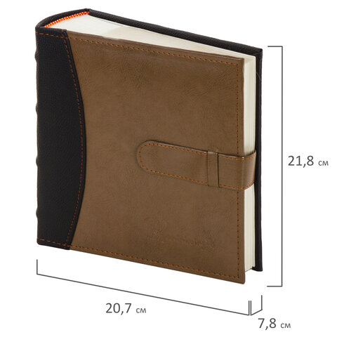 Фотоальбом BRAUBERG «Business style» на 300 фото 10×15 смпод кожубумажные страницыбокс391183