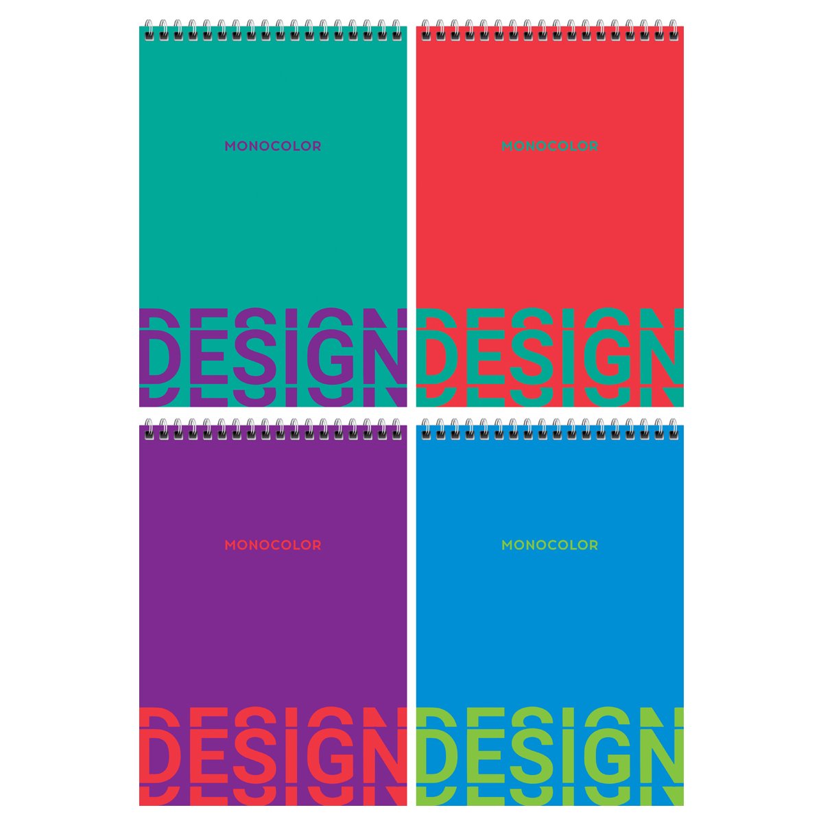 превью Блокнот А5 80л. на гребне BG «Mono design», твердая обложка, глянцевая ламинация